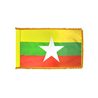 Myanmar Indoor Nylon Flag with Fringe