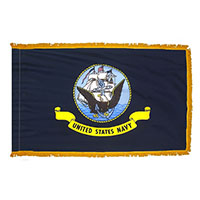 United States (U.S.) Navy Indoor Nylon Flag with Fringe