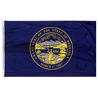 Nebraska State Nylon Flag