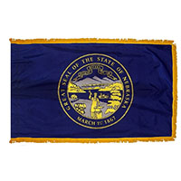Nebraska State Indoor Nylon Flag with fringe