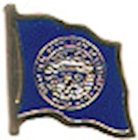 Nebraska Flag Lapel Pin