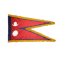 Nepal Indoor Nylon Flag with Fringe