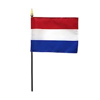4 Inch (in) Height x 6 Inch (in) Length Netherlands Nylon Desktop Flag