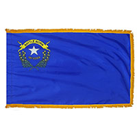 Nevada State Indoor Nylon Flag with fringe