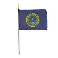 4 Inch (in) Height x 6 Inch (in) Length New Hampshire Nylon Desktop Flag