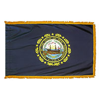 New Hampshire State Indoor Nylon Flag with fringe