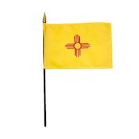 4 Inch (in) Height x 6 Inch (in) Length New Mexico Nylon Desktop Flag