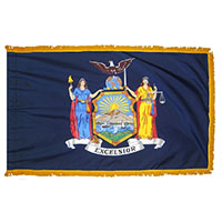 New York State Indoor Nylon Flag with fringe