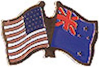 New Zealand/United States of America (USA) Friendship Pin