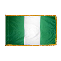 Nigeria Indoor Nylon Flag with Fringe