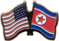 North Korea/United States of America (USA) Friendship Pin