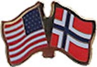 Norway/United States of America (USA) Friendship Pin