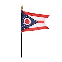 4 Inch (in) Height x 6 Inch (in) Length Ohio Nylon Desktop Flag