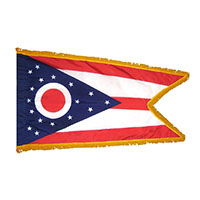 Ohio State Indoor Nylon Flag with fringe