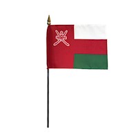 4 Inch (in) Height x 6 Inch (in) Length Oman Nylon Desktop Flag