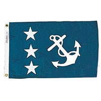 12 Inch (in) Height x 18 Inch (in) Length Yacht Club Past Commodore Nylon Boat Flag