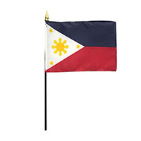 4 Inch (in) Height x 6 Inch (in) Length Philippines Nylon Desktop Flag