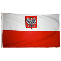Poland Nylon Flag with Eagle