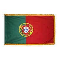 Portugal Indoor Nylon Flag with Fringe