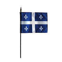 4 Inch (in) Height x 6 Inch (in) Length Quebec Nylon Desktop Flag