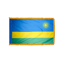 Rwanda Indoor Nylon Flag with Fringe