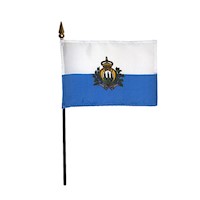 4 Inch (in) Height x 6 Inch (in) Length San Marino Nylon Desktop Flag