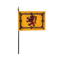 4 Inch (in) Height x 6 Inch (in) Length Scotland Rampant Lion Nylon Desktop Flag