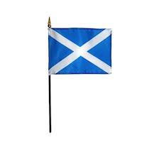 4 Inch (in) Height x 6 Inch (in) Length Scotland Saint Andrew Nylon Desktop Flag