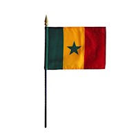 4 Inch (in) Height x 6 Inch (in) Length Senegal Nylon Desktop Flag