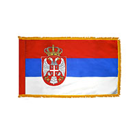 Serbia Indoor Nylon Flag with Fringe
