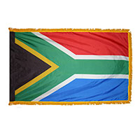South Africa Indoor Nylon Flag with Fringe