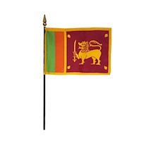 4 Inch (in) Height x 6 Inch (in) Length Sri Lanka Nylon Desktop Flag