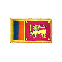 Sri Lanka Indoor Nylon Flag with Fringe