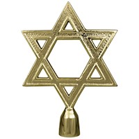 Star Of David, 8 Inch (in) Brass Parade Pole Ornament