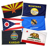 United States (U.S.) 50 State Nylon Flag Set