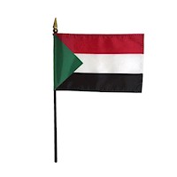4 Inch (in) Height x 6 Inch (in) Length Sudan Nylon Desktop Flag