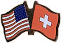 Switzerland/United States of America (USA) Friendship Pin