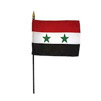 4 Inch (in) Height x 6 Inch (in) Length Syria Nylon Desktop Flag