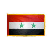Syria Indoor Nylon Flag with Fringe
