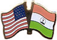 Tajikistan/United States of America (USA) Friendship Pin