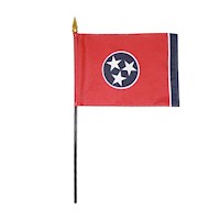 4 Inch (in) Height x 6 Inch (in) Length Tennessee Nylon Desktop Flag