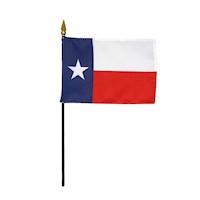 4 Inch (in) Height x 6 Inch (in) Length Texas Nylon Desktop Flag