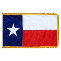 Texas State Indoor Nylon Flag with fringe
