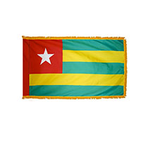 Togo Indoor Nylon Flag with Fringe