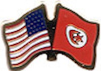 Tunisia/United States of America (USA) Friendship Pin