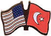 Turkey/United States of America (USA) Friendship Pin
