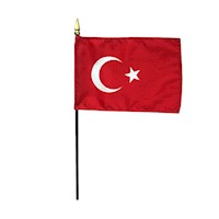 4 Inch (in) Height x 6 Inch (in) Length Turkey Nylon Desktop Flag