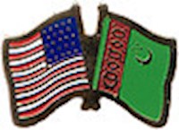 Turkmenistan/United States of America (USA) Friendship Pin