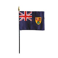 4 Inch (in) Height x 6 Inch (in) Length Turks and Caicos Nylon Desktop Flag