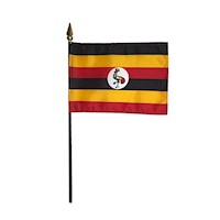4 Inch (in) Height x 6 Inch (in) Length Uganda Nylon Desktop Flag